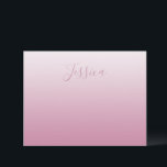 Elegant Script & Editable Pink (any color) Ombre Letterhead<br><div class="desc">Your name or any other word in elegant calligraphy.</div>