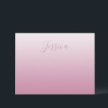 Elegant Script & Editable Pink (any color) Ombre Letterhead<br><div class="desc">Your name or any other word in elegant calligraphy.</div>