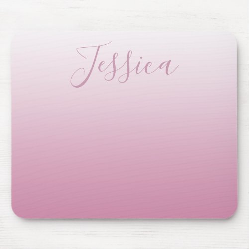 Elegant Script  Editable Pink any color Ombre Mouse Pad