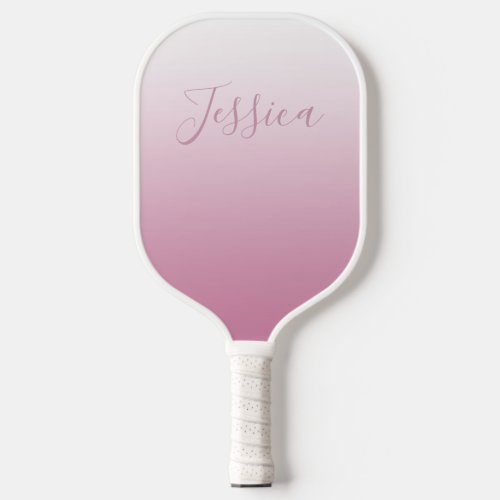 Elegant Script  Editable Pink any color Ombre Pickleball Paddle