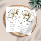 Elegant Script Engagement Party Couples Shower Invitation | Zazzle