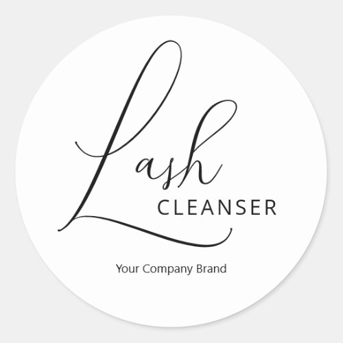 Elegant Script Eyelash Cleanser Product Label