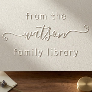 Elegant script Family Library Embosser