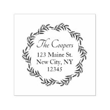Elegant Script Family Name Holiday Return Address