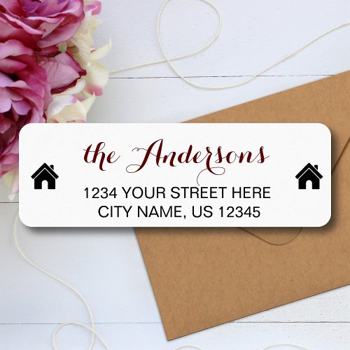 Elegant Script Family Name Return Address Labels