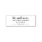 Elegant Script Family Name Return Address