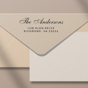 Elegant Script Family Name Return Address Self-inking Stamp