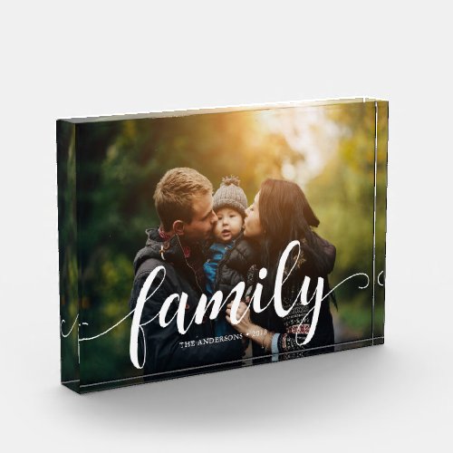 Elegant Script Family Overlay Photo
