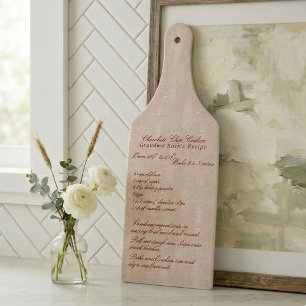 Elegant Script Family Recipe Ivory Cutting Board