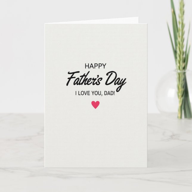 Elegant Script Fathers Day Card (Front)