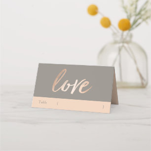 Elegant Script Faux Foil Place Card