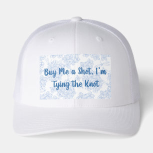 Elegant Script Floral Funny Bride Trucker Hat