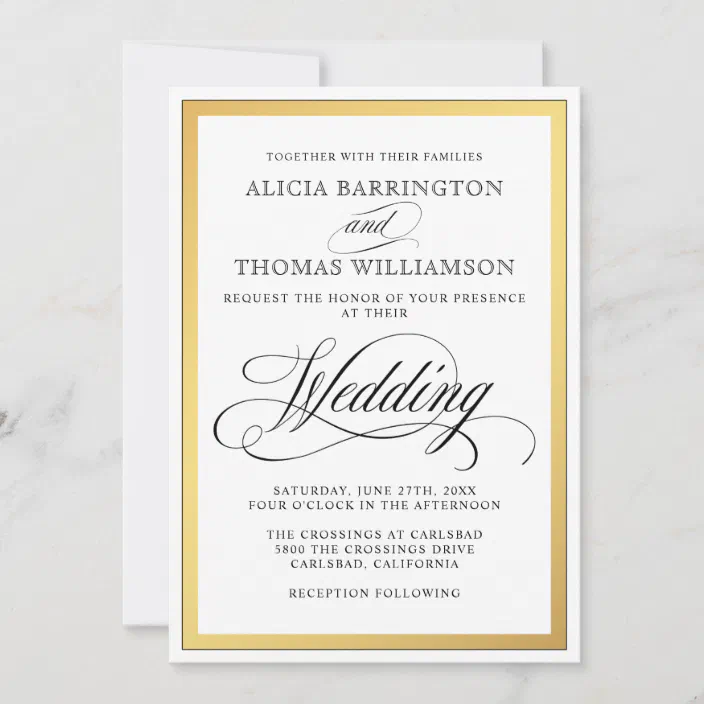 Wedding Invitations Wood & Metal Flourish  50 Invitations & RSVP Postcards 