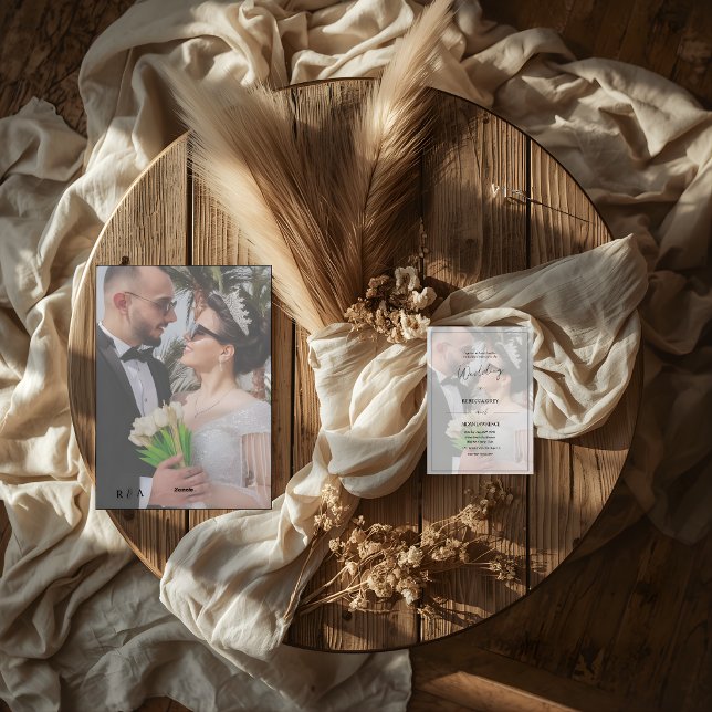 Elegant Script Foil Wedding Invitation (Creator Uploaded)