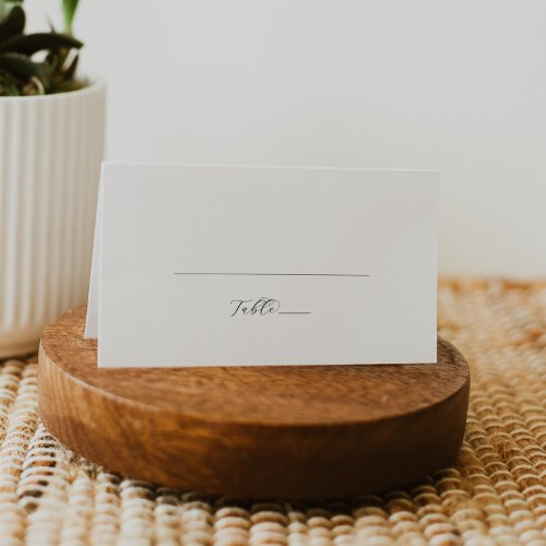 Elegant Script Folded Wedding Place Card