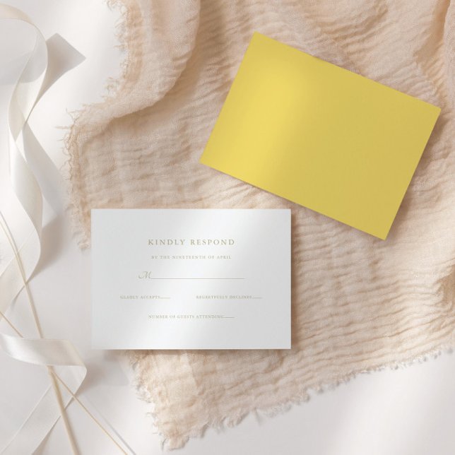 Elegant Script Formal Wedding RSVP Card (Creator Uploaded)