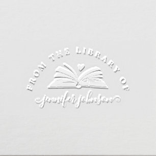 Elegant Script From The Library Book Embosser