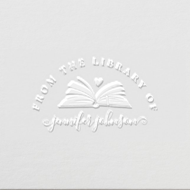 Elegant Script From The Library Book Embosser (Design)