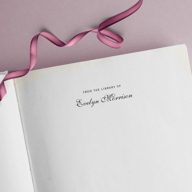 Elegant Script From The Library Of Self-inking Stamp (Creator Uploaded)
