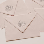 Elegant script from wedding return address self-inking stamp<br><div class="desc">Designed to coordinate with Lea Delaveris Design's change the date/wedding update collection,  this simple return address stamp features an elegant script "from" and editable name and address. Perfect for any wedding or save the date too.</div>