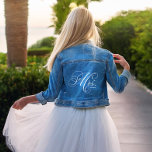 Elegant Script "Future Mrs" Custom Bride to be Denim Jacket<br><div class="desc">Personalized bridal themed design.</div>