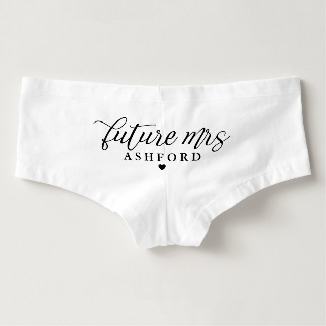 Elegant Script Future Mrs Last Name Boyshorts (Back)