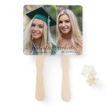 Elegant Script Girl Graduate Photo Graduation Hand Fan Elegant Script Girl Graduate Photo Graduation Hand Fan
