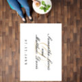 Elegant Script Gold Monogram Wedding Floor Decals | Zazzle