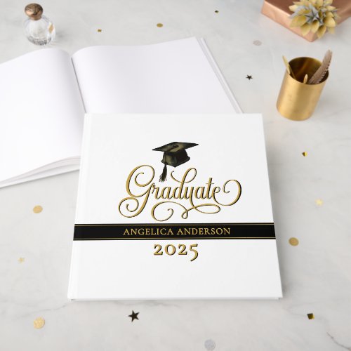 Elegant Script Graduate Guest Book