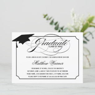Elegant Script Graduate Invitation