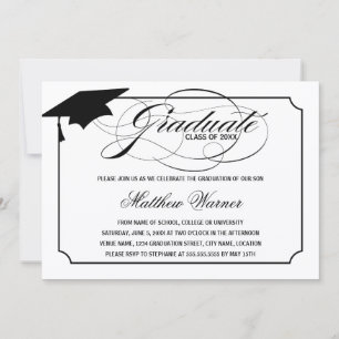 Elegant Script Graduate Invitation