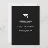 Elegant Script Graduate Photo Collage Graduation Invitation (Back)