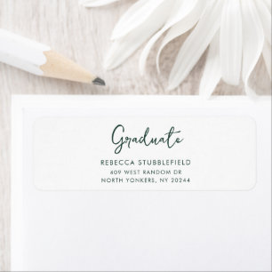 Elegant Script Graduation 2026 Return Address Label