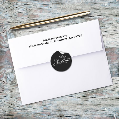 Elegant Script Graduation Envelope Seal