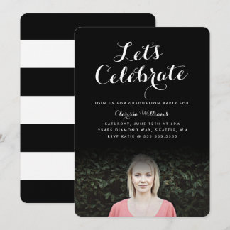 Elegant Script Graduation Invite