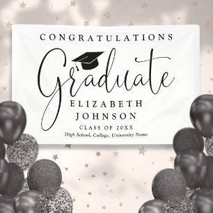 Elegant Script Graduation Party Banner