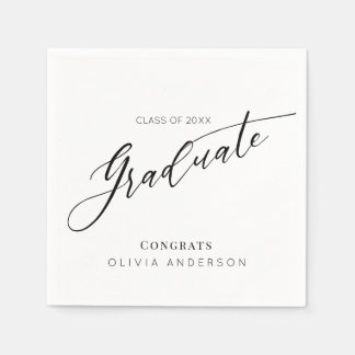 Elegant Script Graduation Party Napkins