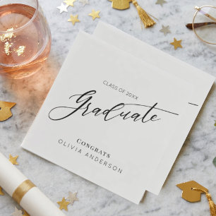 Elegant Script Graduation Party Napkins