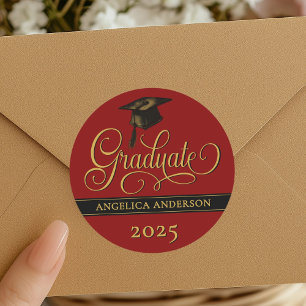 Elegant Script Graduation Sticker