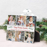 Elegant Script Grandma Christmas 6 Photo Collage  Plaque<br><div class="desc">This photo plaque makes a great holiday gift for Grandma,  wishing her Merry Christmas in elegant script with 6 photos of the grandkids.</div>