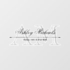 Elegant Script Gray 2 Initial Monogram Name Title