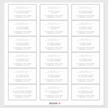 Elegant Script Gray Guest Address Label Template