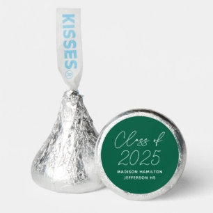 Elegant Script Green Class of 2025 Graduation Hershey®'s Kisses®