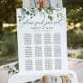 Elegant Script Greenery Wedding Seating Chart Foam Foam Board