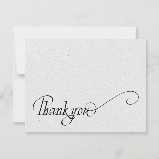 Elegant Script Hand Lettered Simple Thank You (Front)
