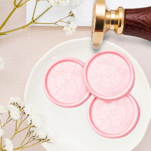 Elegant Script Handwriting Save Our Date Wedding Wax Seal Stamp