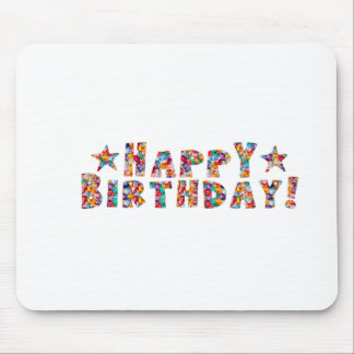 Elegant script: HAPPY BIRTHDAY Mouse Pad