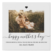 Elegant Script Happy Mother's Day Photo Keepsake
