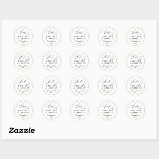 Elegant Script I Do Wedding Sticker | Zazzle