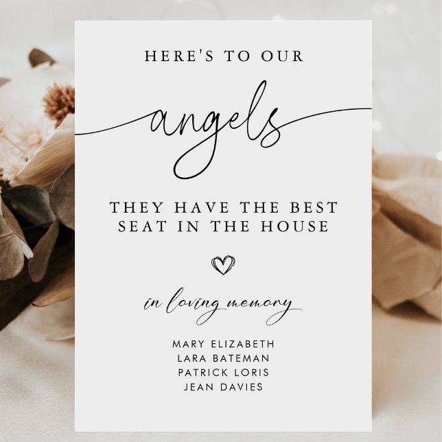 Elegant Script In Loving Memory Wedding Sign (Creator Uploaded)